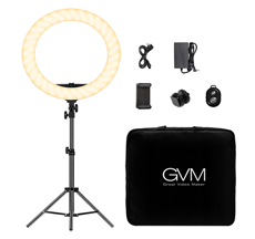 GVM Bi-Color LED Ring Light (18in) photo