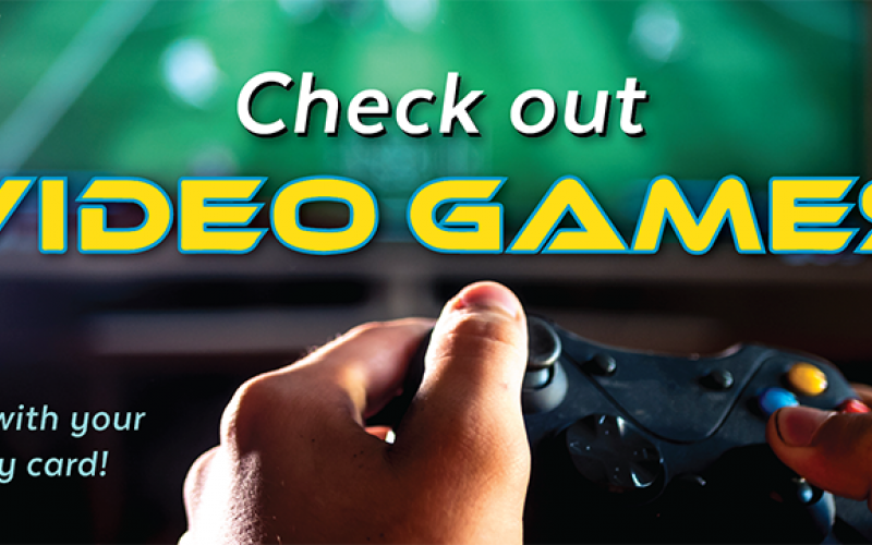 image of hands holding a video game controller with text: Video Games