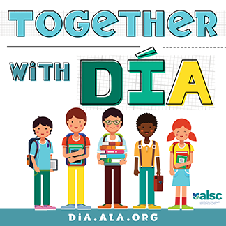 text "Together with Dia;" image of five children