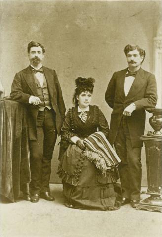 Portrait of three Vallejo children, Sonoma, California(?), 1868.