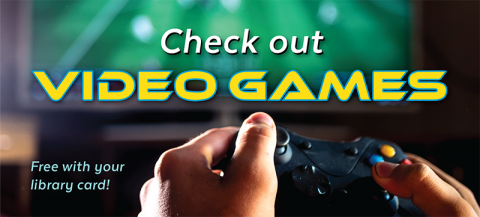 image of hands holding a video game controller with text: Video Games